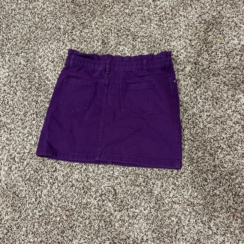 Impressions purple jean skirt